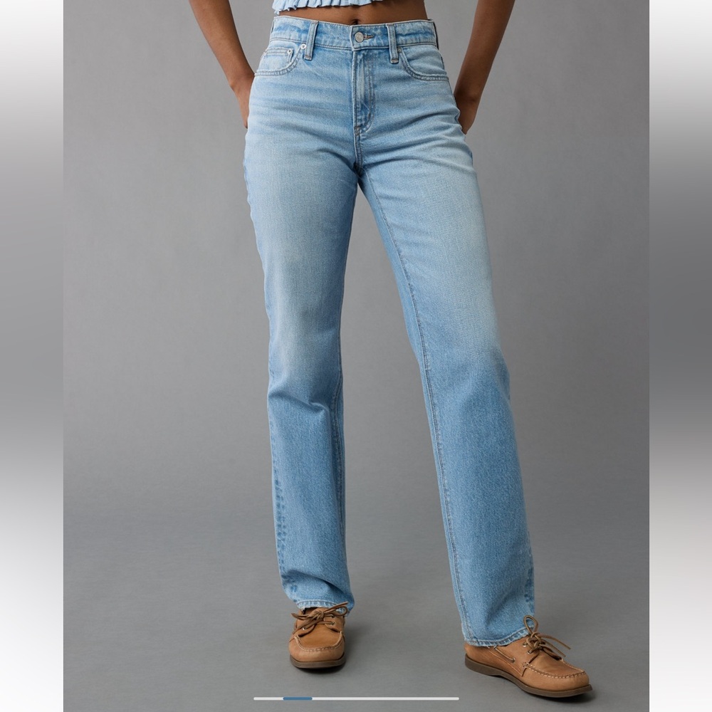 American Eagle Outfitters Denim Blue Straight Leg Jeans